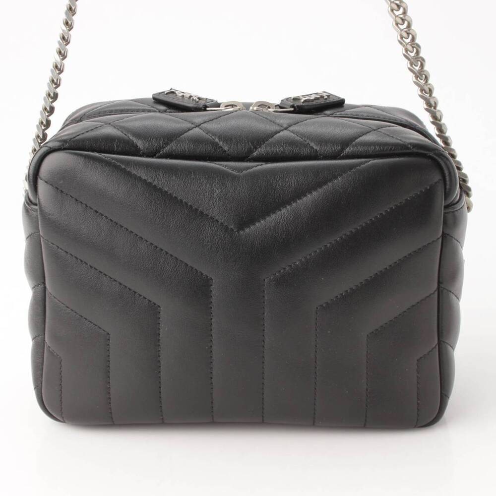 Saint Laurent Loulou Leather Bowling Shoulder Bag Black - Picture 3 of 9